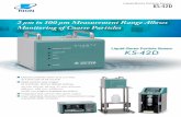 2 µm to 100 µm Measurement Range Allows Monitoring of ...¤tter/KS-42D-E.pdf · User selectable channels 1 to 10 channels, setting made from Controller Setting range 2μm to 100μm
