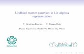 Lindblad master equation in Lie algebra representationbenasque.org/2019qmis/talks_contr/0212_PedroJimenezMacias.pdf · Let g denote a Lie algebra of dimension k, with basis fX ig.