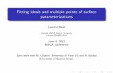 Fitting ideals and multiple points of surface ... · PDF file Fitting ideals and multiple points of surface parameterizations Laurent Bus e Galaad, INRIA Sophia Antipolis @inria.fr