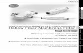 Hollow Fiber Membrane Filter - Microsoft · PDF file Hollow Fiber Membrane Filter (PP) Warning 1. Carry out the maintenance to remove clogging from Hollow Fiber Membrane Filter periodically.