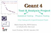 Test & Analysis Project · Test & Analysis Project ... solution of an interesting probability problem, following the general interest of the time, rather than a paper on statistical