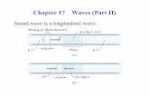 Chapter 17 Waves (Part II) - University of  · PDF file Chapter 17 Waves (Part II) Sound wave is a longitudinal wave. The speed of sound inertia property elastic property µ τ v