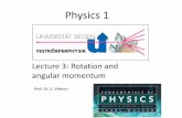 Rotation and angular momentum - Uni Siegen · PDF file Relation between linear and angular variables tangential acceleration radial acceleration. ... gives a relation between the radial
