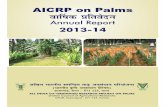 AICRP on Palmsaicrppalms.res.in/publications/an1314.pdfAICRP on Palms Annual Report 2013-14 2 I. Preface The All India Co-ordinated Research Project (AICRP) on Palms is operating in