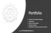 Portfolio · Portfolio Product & Industrial Design Academics Sheet metal design Machine design SolidWorks Training & best practices