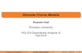 Discrete Choice Models - Harvard University · Kosuke Imai (Princeton) Discrete Choice Models POL573 Fall 2016 13 / 34. The respondent was then asked to assess each vignette in the