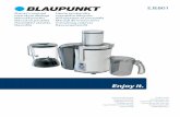 EJE801（3） - Blaupunkt IM.pdf · USING THE BLENDER Place the blende (12) on the body of the device fitting to the rotor (11) in the clutch of knives at the bottom of the blender