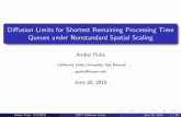 Diffusion Limits for Shortest Remaining Processing Time ... · Di usion Limits for Shortest Remaining Processing Time Queues under Nonstandard Spatial Scaling Amber Puha California