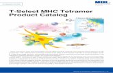 T-Select MHC Tetramer Product Catalog · MHC class II CD1d MHC class I Th17 Class I and class II major histocompatibility complex (MHC) tetramer reagents allow rapid and simple detection