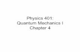 Physics’401:’ Quantum’Mechanics’I Chapter’4alrudolph/classes/phy402/PDFs/E5_Chapter 4 … · Stern-Gerlach Experiment (W. Gerlach & O. Stern, Z. Physik 9, 349-252 (1922)