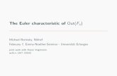 The Euler characteristic of Out(Fn · PDF file Mapping class group • Another example of an outer automorphism group: the mapping class group • The group of homeomorphisms of a
