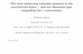 The norm-preserving extension property in the symmetrized ... · Applications to the theory of spectral sets One of motivations for the study of the norm-preserving extension property