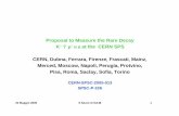 Proposal to Measure the Rare Decay K p n n at the CERN SPS ... · 20 Maggio 2005 Il futuro di NA48 1 Proposal to Measure the Rare Decay K+? p+ n n at the CERN SPS CERN, Dubna, Ferrara,