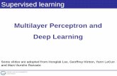 Multilayer Perceptron and Deep Learning - uni-goettingen.de · Supervised learning Multilayer Perceptron and Deep Learning. Some slides are adopted from Honglak Lee, Geoffrey Hinton,
