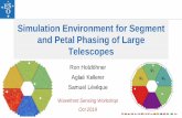 Simulation Environment for Segment and Petal …...Wavefront Sensing Workshop Oct 2019 2 Continuous need in ESO’s Optics Department to simulate optical subsystems, often involving