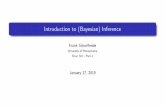 Introduction to (Bayesian) Inference · 2019-01-22 · Introduction to (Bayesian) Inference Frank Schorfheide University of Pennsylvania Econ 722 { Part 1 January 17, 2019. ... choice