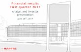 Analyst and Investor presentation...Analyst and Investor presentation April 28th, 2017 2 01 Key Highlights > 3M 2017 01 KEY HIGHLIGHTS 02 FINANCIAL OVERVIEW 03 BACKUP 3 01 Key Highlights