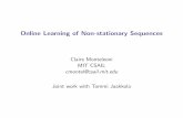 Online Learning of Non-stationary Sequencespeople.csail.mit.edu/cmontel/rqeTalk.pdf · Online learning framework Upper and lower regret bounds for a class of online learning algorithms