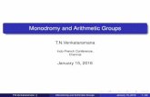 Monodromy and Arithmetic Groupsinfr2016/talks/venkataramana.pdf · T.N.Venkataramana Monodromy and Arithmetic Groups January 15, 2016 5 / 22. Grifﬁths-Schmid From now on, we assume