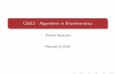 CS612 - Algorithms in Bioinformaticsnurith/cs612/proteinStructure.pdf · Introduction to Protein Structure A protein is a linear chain of organic molecular building blocks called
