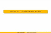 Lecture 10: The Perturbation module - GitHub Pages · Gauge g : 10 d.o.f., 4 scalars, 4 vectors, 2 tensors. For scalar sector: imposing zero non-diagonal terms xes the gauge. ds 2=