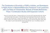 The Combination of Duvelisib, a PI3Kδ,γ Inhibitor, and ... · PDF file The Combination of Duvelisib, a PI3Kδ,γ Inhibitor, and Romidepsin Is Highly Active in Relapsed/Refractory
