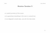 Review Session 5 - Stanford University · PDF file Review Session 5 • a partial summary of the course • no guarantees everything on the exam is covered here ... (Q,A) • eﬃcient