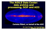 The AGILE Data Center: data archive and processing, GOP ...agile.rm.iasf.cnr.it/talk/Workshop_2010/Pittori_8... · The AGILE Data Center at ASDC – ESRIN • The ADC, based at ASDC-ESRIN,