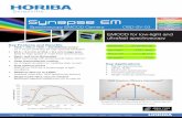 Spectroscopy EMCCD Camera | HORIBA ScientificSynapse EM Spectral rate(1) 1613 spectra/s max. Dark current(2) — < 0.002 e /pixel/s Readout noise < 1 e— in EM mode (3) < 0.75% Quantum