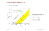 Precision SM physics at the LHC - RWTH Aachen Universitymkraemer/maria.laach3.pdf · Precision SM physics at the LHC:::what we hope to see (Bentvelsen, Grune¤ wald) Repeat the electroweak