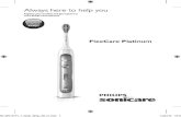 FlexCare Platinum - Philips · Note: It takes at least 24 hours to fully charge the battery. Using the appliance Brushing instructions 1 Wet the bristles (Fig. 4). 2 Apply a small