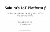 Sakura’s IoT Platform β連携API The idea of “Going fetch the data” It can be used just by turn on when it is built into things. No need for connection knowledge and local wired