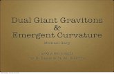 Dual Giant Gravitons Emergent Curvature - TU Wienhep.itp.tuwien.ac.at/~mgary/UCSB_DGG.pdf · 2012-01-18 · Dual Giant Gravitons & Emergent Curvature Michael Gary arXiv:1011.5231