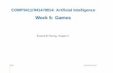 COMP3411/9414/9814: Artiﬁcial Intelligencecs3411/18s1/lect/1page/wk05_Game… · In March 2016, AlphaGo defeated the human Go champion Lee Sedol in a 4-1 match. AlphaGo uses MCTS,