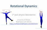 Rules and procedures for TAs - University of Ottawa · investigate how the angular momentum of a rotating system is affected by a change in the moment of inertia. •You will measure