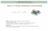 17. Enols, Enamines, Enolates - UCI Sitessites.uci.edu/organicreactionmechanisms/files/2016/11/Lec17.pdf · Topic 17: Enols, Enamines, and Enolates Read: Molecular Orbitals and Organic
