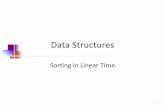 Data Structures - BGUds182/wiki.files/Presentation... · 2018-02-08 · Sorting •Internal (external) –All data are held in primary memory during the sorting process. •Comparison