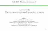 Lecture 38: Vapor-compression refrigeration systemscc.sjtu.edu.cn/Upload/20160505155144117.pdf · Lecture 38: Vapor-compression refrigeration systems Yong Li Shanghai Jiao Tong University