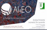 AI Platform for EO Data Scientists Andrea Pomente Leonardo ... · PDF file AI Platform for EO Data Scientists The esa earth observation Φ-week 12-16 November 2018 | ESA-ESRIN | Frascati