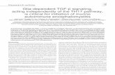 Glia-dependent TGF-β signaling, acting independently of the TH17 ... · VA Palo Alto Health Care System, Palo Alto, California, USA. Autoimmune encephalomyelitis, a mouse model for