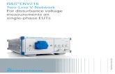 R&S®ENV216 Two-Line V-Network For disturbance voltage measurements on single · PDF file 2019-05-26 · Two-Line V-Network For disturbance voltage measurements on single-phase EUTs.