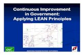 Continuous Improvement in Government: Applying LEAN Principlesleangovcenter.com/Pdf/CT Lean.pdf · Implementing & Sustaining Government LEAN Initiatives 3 Q6σ 3 Lean PIC, LLC About