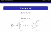 Lecture 14 - Stanford Universitysporadic.stanford.edu/quantum/lecture14.pdf · 2019-05-29 · Modular Tensor Categories (III) The SL(2;Z) action Lecture 14 Daniel Bump May 29, 2019