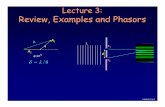 Lecture 3: Review, Examples and Phasors - University Of Illinois · 2012-08-31 · Lecture 3, p 6 Act 1 -Solution The speed of sound in air is a bit over 300 m/s , and the speed of