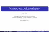 Automata theory and its applicationslcs.ios.ac.cn/~wuzl/pub/lecture-15-16.pdf · Automata theory and its applications Lecture 15 -16: Automata over in nite (ranked) trees Zhilin Wu