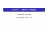 Cours 11 : Gradient conjuguéwebia.lip6.fr/~gonzales/teaching/optimisation/cours/... · 2010-08-20 · Deﬁnition d’une matrice d´ eﬁnie positive´ Matrice M carree´ n n M