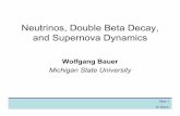 Neutrinos, Double Beta Decay, and Supernova DynamicsNeutrinos, Double Beta Decay, and Supernova Dynamics Wolfgang Bauer Michigan State University. W. Bauer Slide 2 1 meV/c2 1 eV/c2