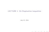 LECTURE 1: On Diophantine tma/ ¢  LECTURE 1: On Diophantine inequalities July 22, 2014. Convex