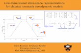 Low-dimensional state-space representations for classical ...faculty.washington.edu/sbrunton/talks/aiaa_asm_2011.pdf · Low-dimensional state-space representations for classical unsteady