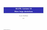18.175: Lecture 13 .1in More large sheffield/175/Lecture13.pdf 18.175: Lecture 13 More large deviations Scott She eld MIT 18.175 Lecture 13. Outline Legendre transform Large deviations
